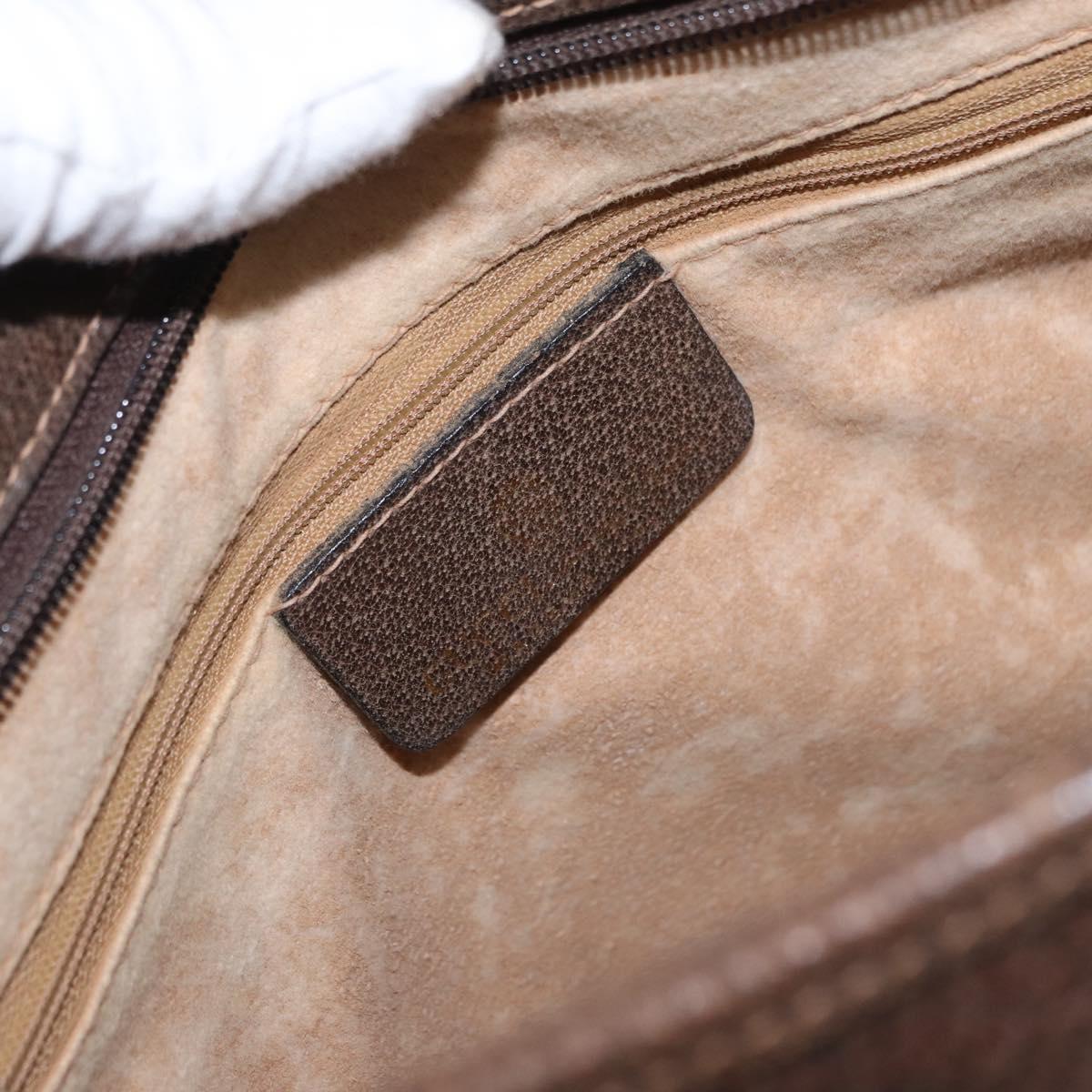 GUCCI GG Supreme Web Sherry Line Hand Bag PVC Beige Gold 010 378 Auth 156033