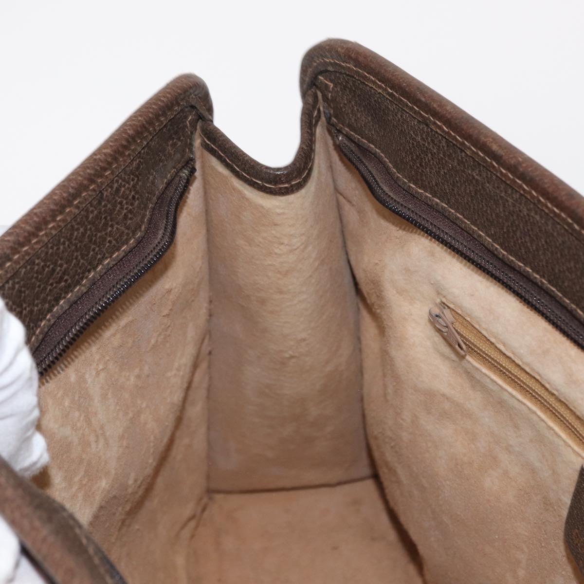 GUCCI GG Supreme Web Sherry Line Hand Bag PVC Beige Gold 010 378 Auth 156033