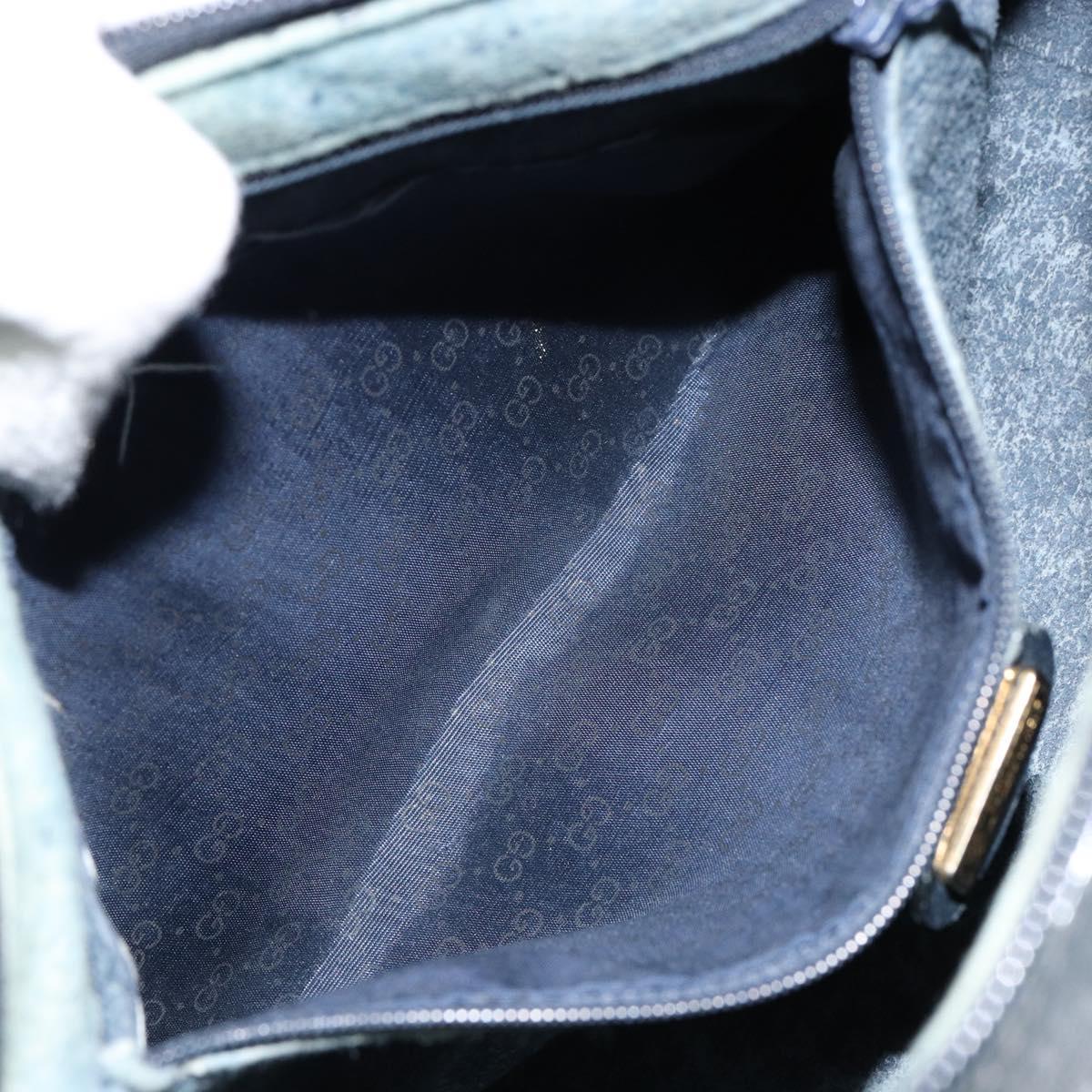 GUCCI GG Supreme Sherry Line Boston Bag PVC Navy Gold 002 39 0069 Auth 156034