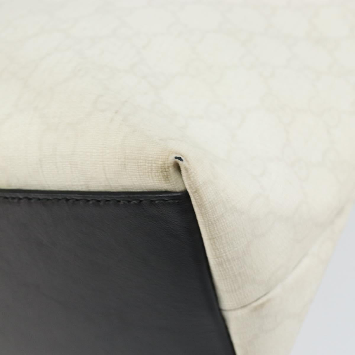 GUCCI GG Supreme Tote Bag PVC Leather Outlet White 257245 Auth 156037