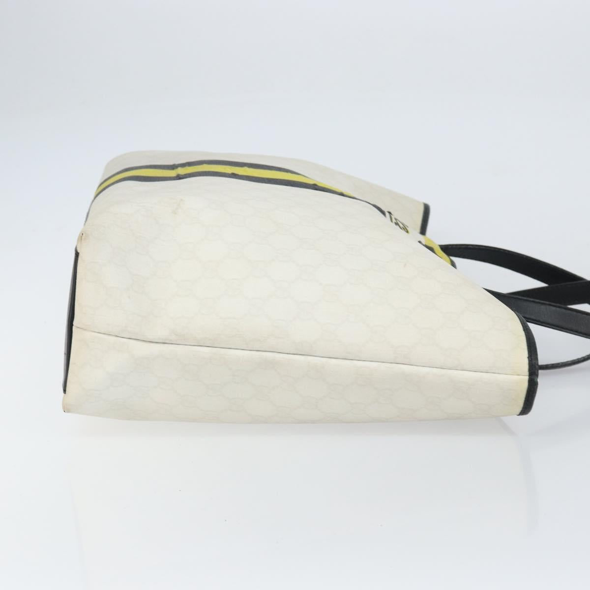 GUCCI GG Supreme Tote Bag PVC Leather Outlet White 257245 Auth 156037