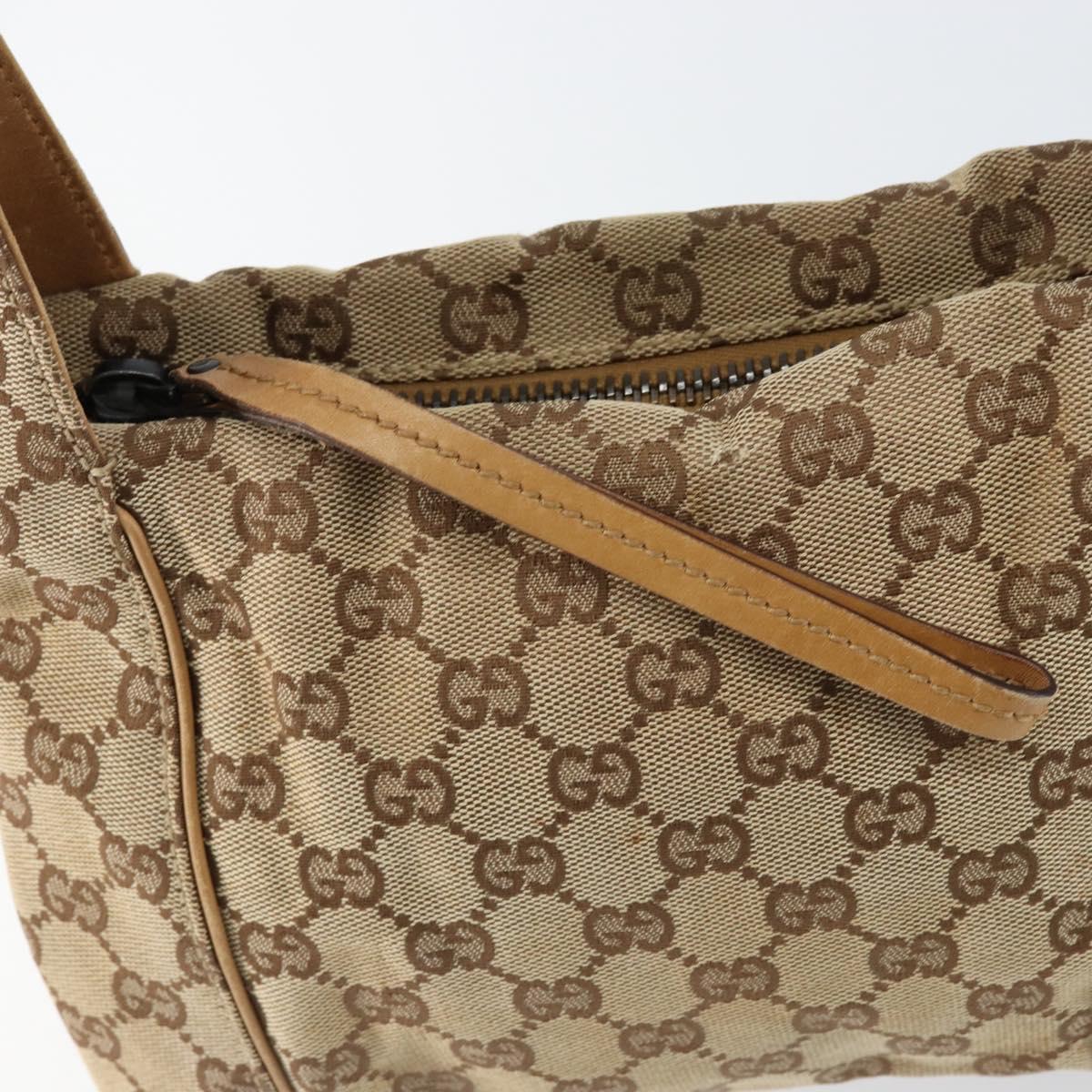 GUCCI GG Canvas Shoulder Bag Beige 101333 Auth 156039