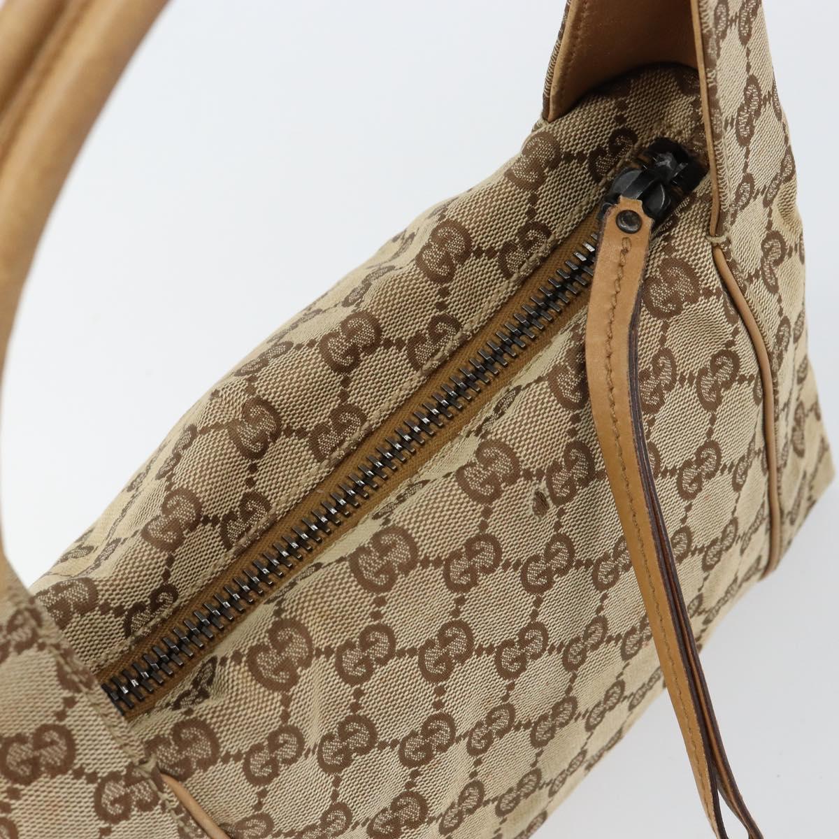 GUCCI GG Canvas Shoulder Bag Beige 101333 Auth 156039