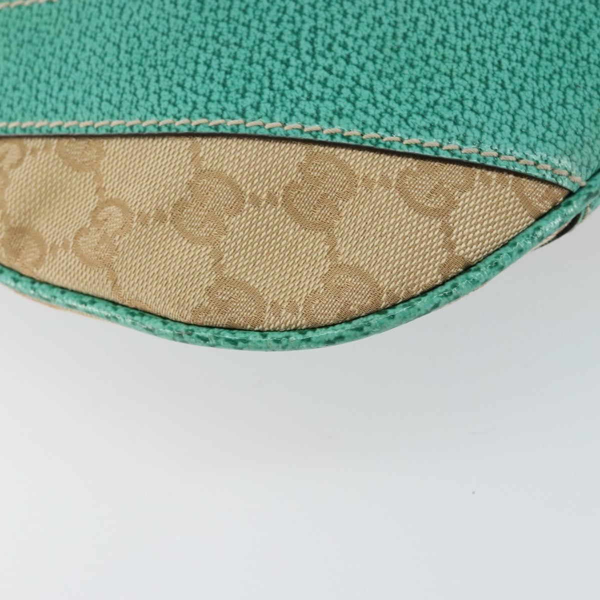 GUCCI GG Canvas Shoulder Bag Beige Silver 134357 Auth 156040