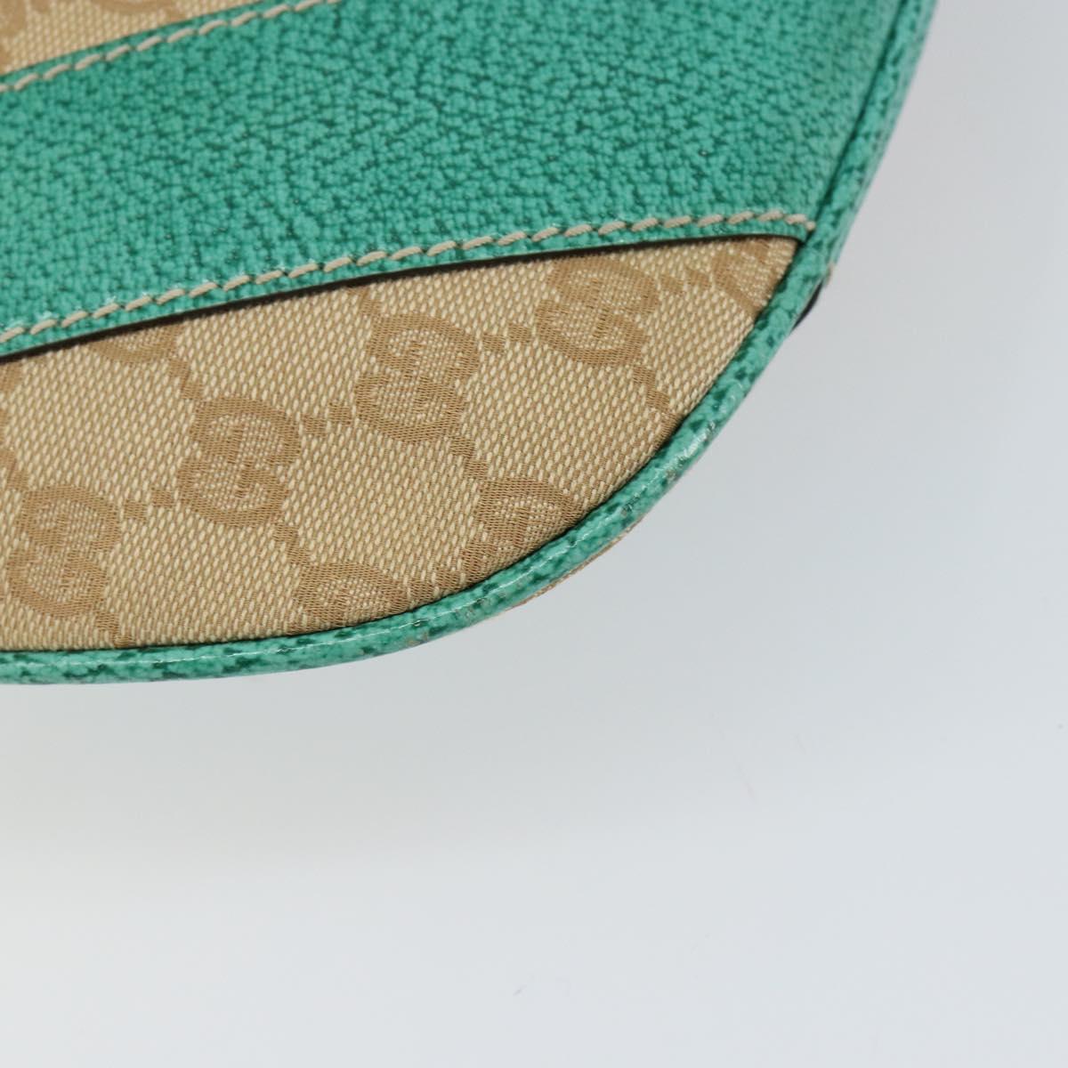 GUCCI GG Canvas Shoulder Bag Beige Silver 134357 Auth 156040