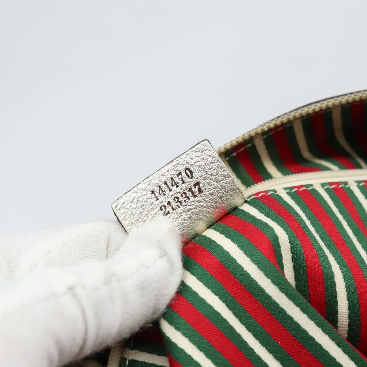 GUCCI GG Canvas Abbey Tote Bag Beige Gold 141470 Auth 156041