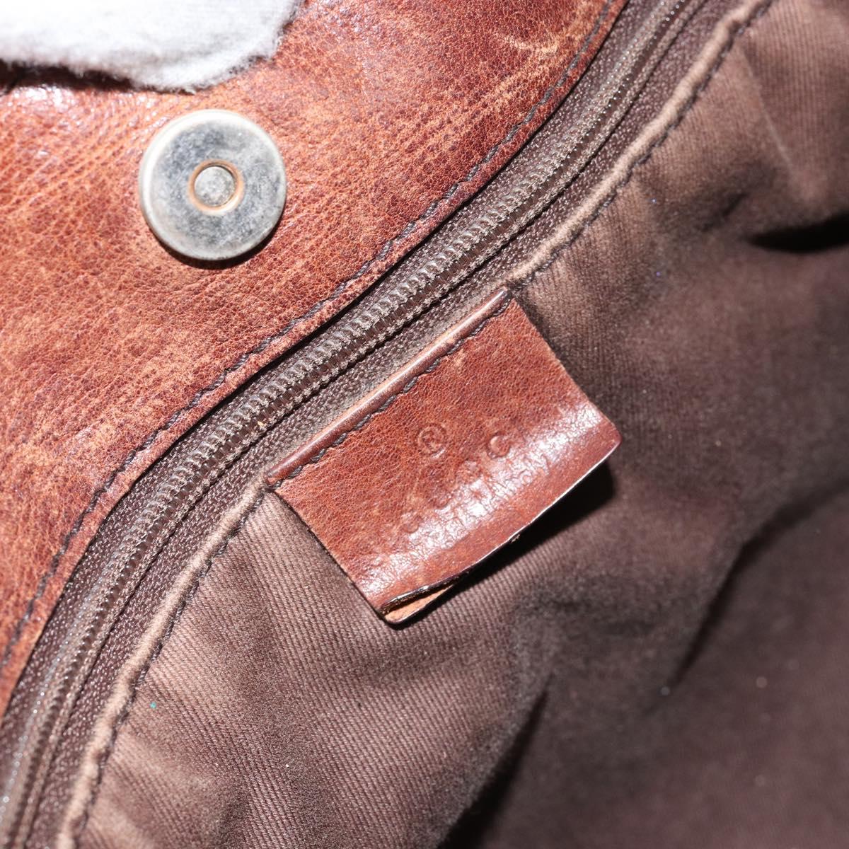 GUCCI Horsebit GG Canvas Shoulder Bag Black 101975 Auth 156044