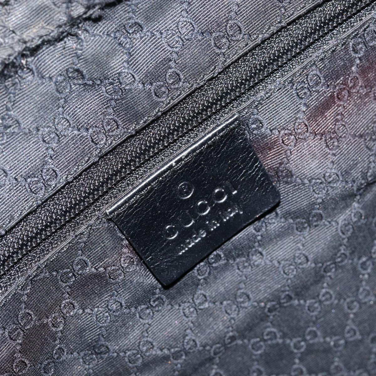 GUCCI Web Sherry Line Shoulder Bag Canvas Black Red Green 01234 Auth 156045