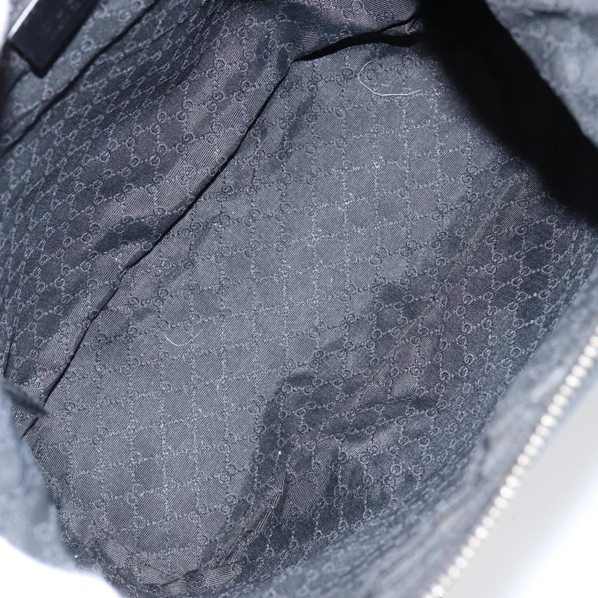 GUCCI Web Sherry Line Shoulder Bag Canvas Black Red Green 01234 Auth 156045