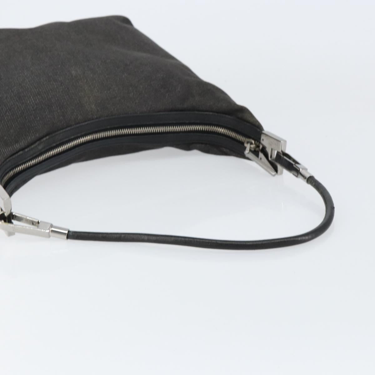 GUCCI Web Sherry Line Shoulder Bag Canvas Black Red Green 01234 Auth 156045