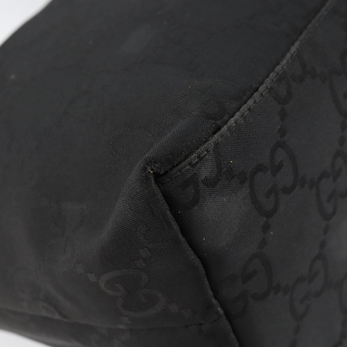 GUCCI GG Canvas Shoulder Bag Black 001 3386 Auth 156046