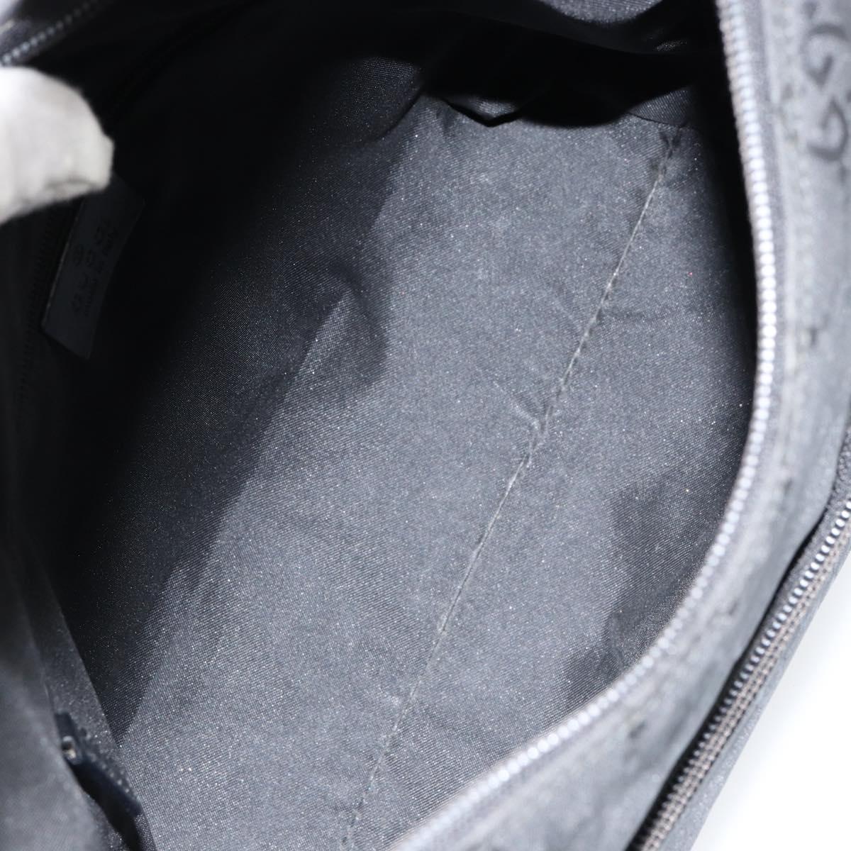 GUCCI GG Canvas Shoulder Bag Black 001 3386 Auth 156046