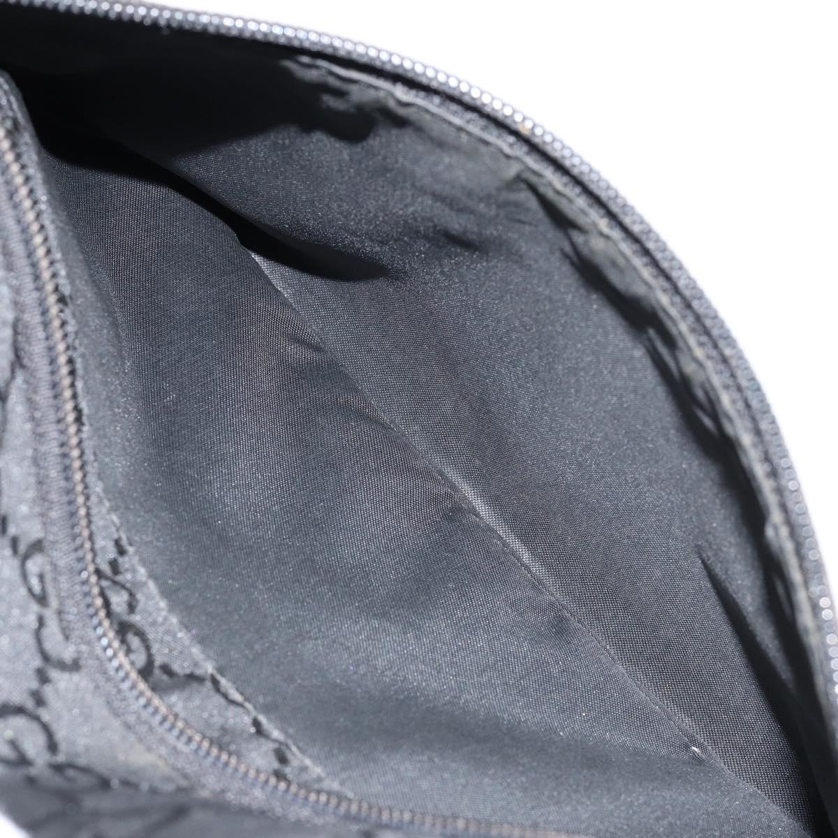 GUCCI GG Canvas Shoulder Bag Black 001 3386 Auth 156046