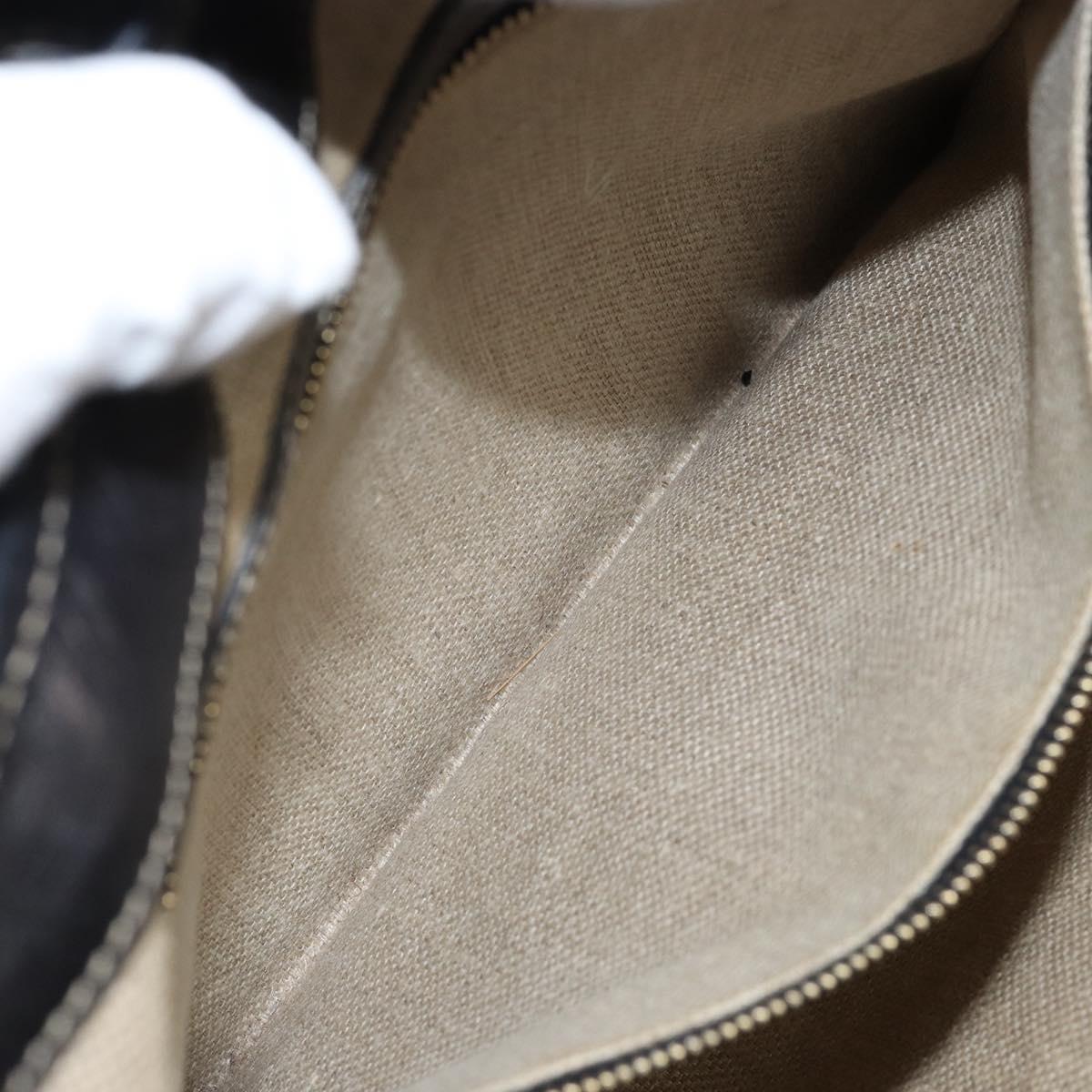 GUCCI Flora Shoulder Bag Canvas Black Gold 153029 Auth 156047