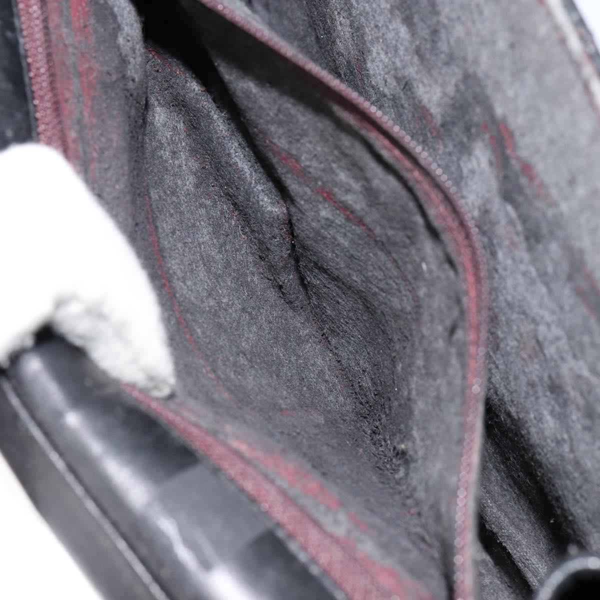 CHANEL Matelasse Chain Shoulder Bag Lamb Skin Black Gold CC Auth 156050