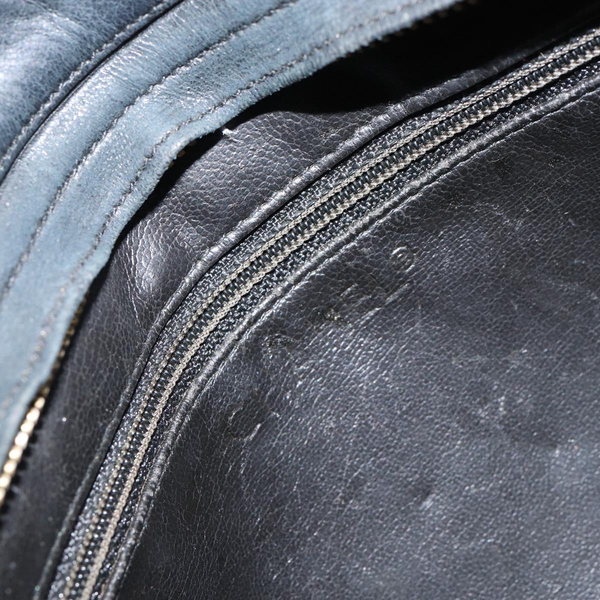 CHANEL Matelasse Chain Shoulder Bag Lamb Skin Black Gold CC Auth 156051