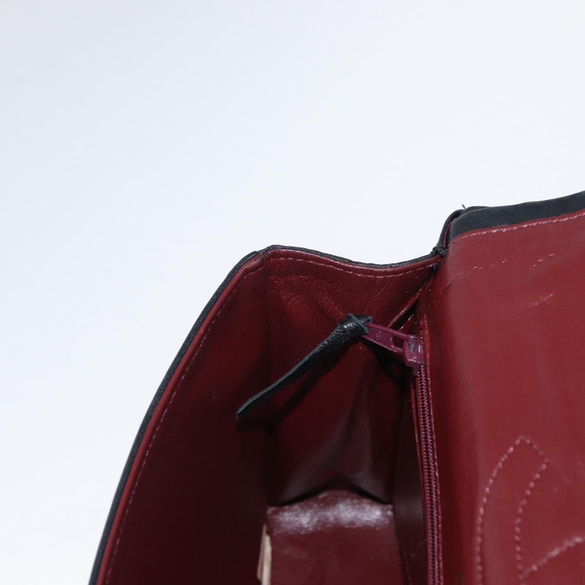 CHANEL Matelasse 25 Double Flap Paris Only Bag Lamb Skin Black CC Auth 156056