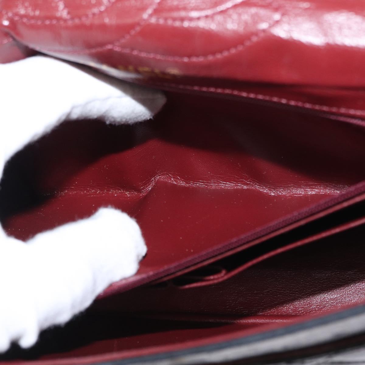 CHANEL Matelasse 25 Double Flap Paris Only Bag Lamb Skin Black CC Auth 156056