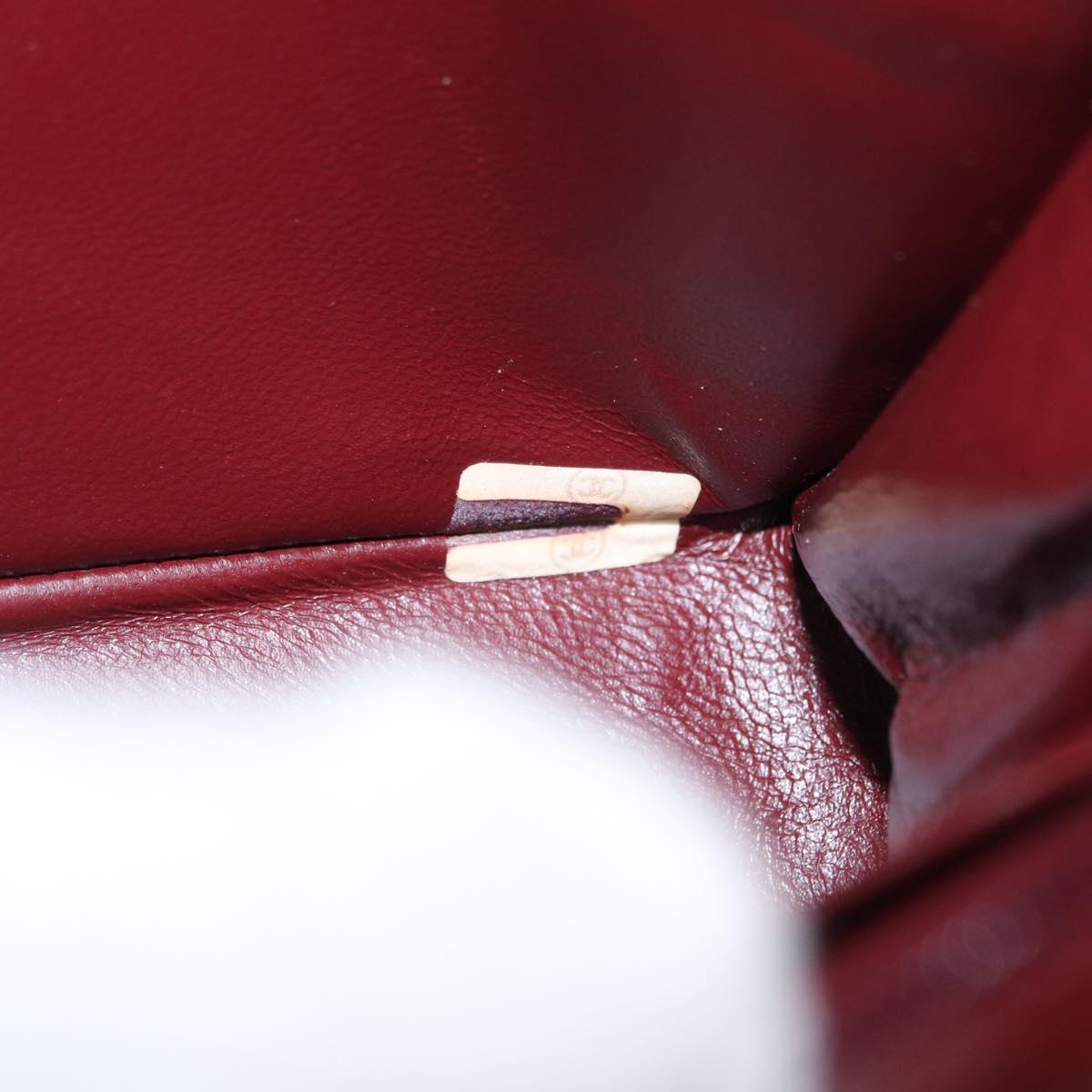 CHANEL Matelasse 25 Double Flap Paris Only Bag Lamb Skin Black CC Auth 156056