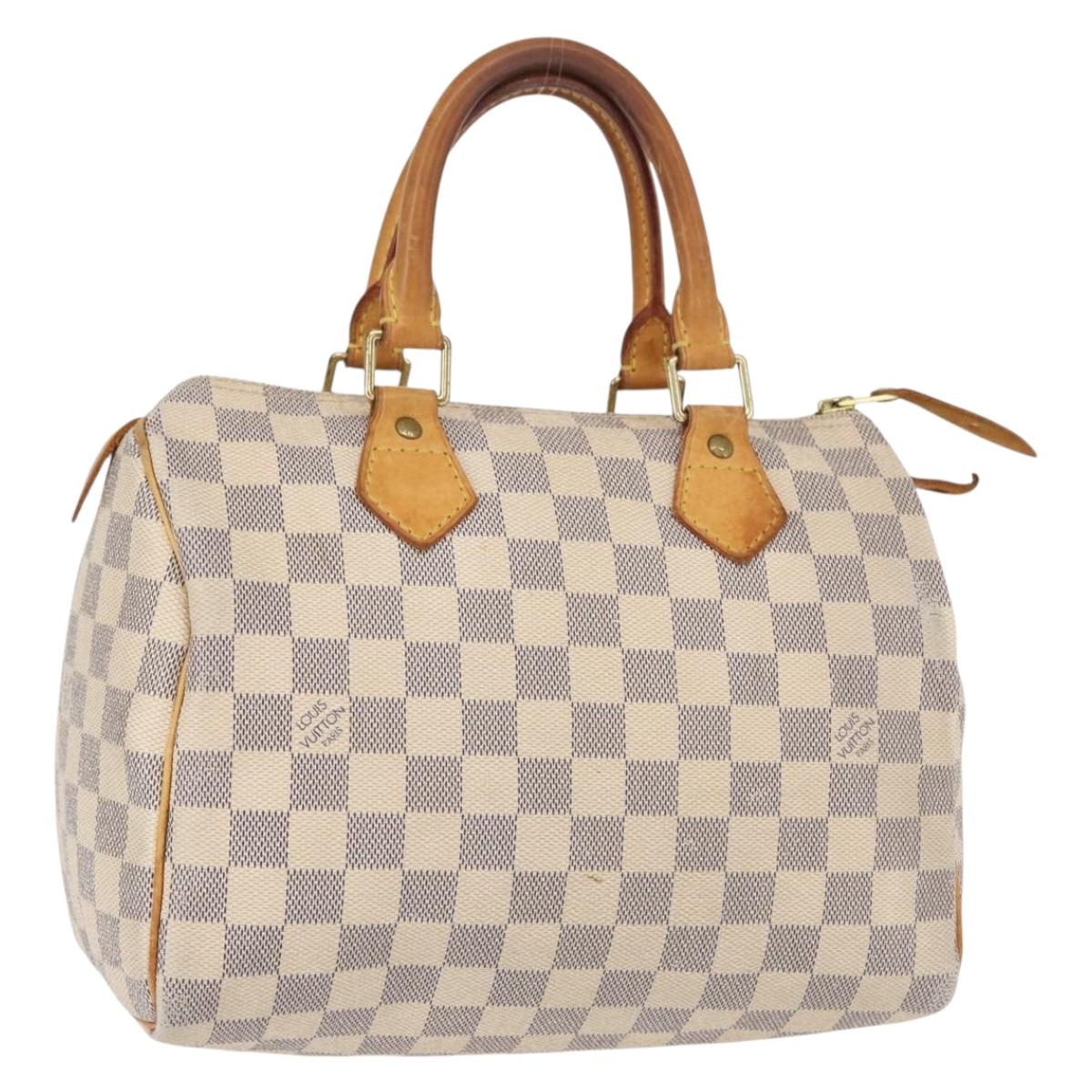 LOUIS VUITTON Damier Azur Speedy 25 Hand Bag N41534 LV Auth 156058