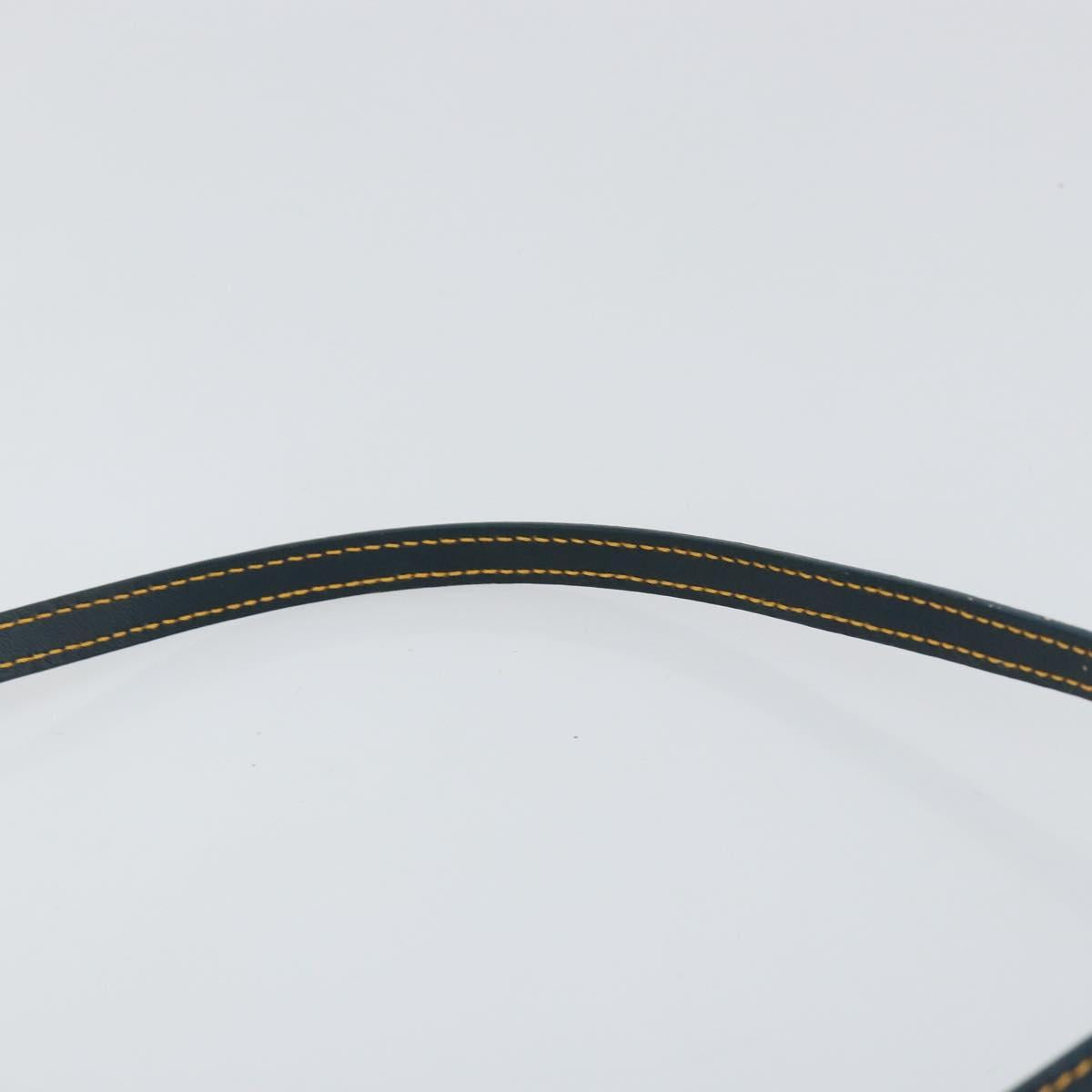 Christian Dior Trotter Canvas Saddle Accessory Pouch Navy Gold Auth 156060