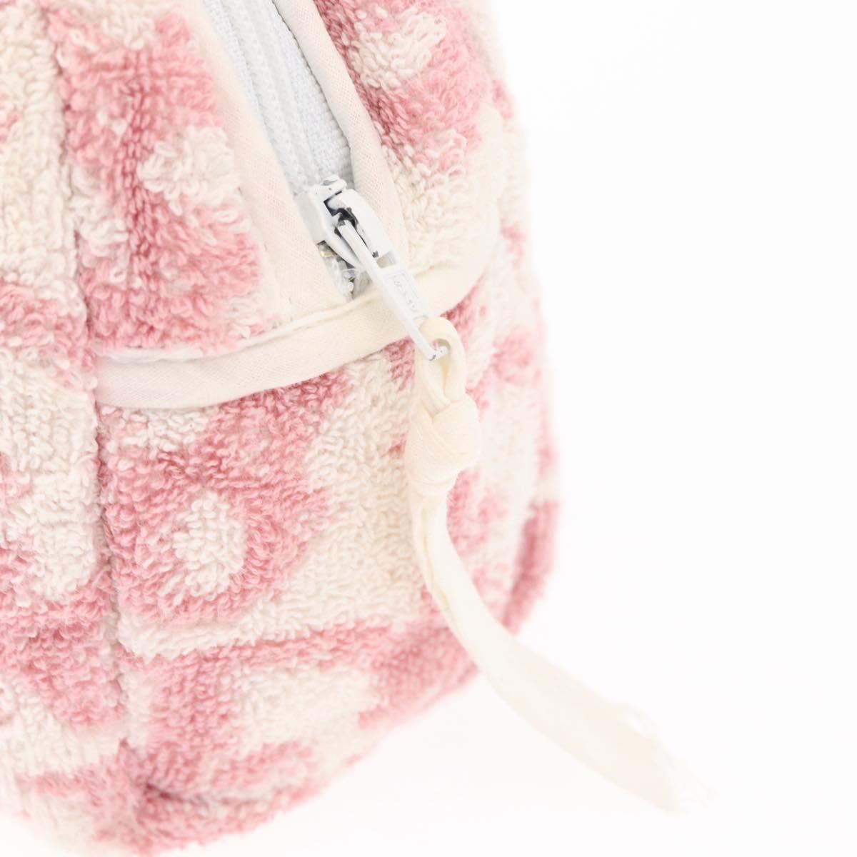 Christian Dior Trotter Canvas Hand Bag Pile Pink Auth 156061