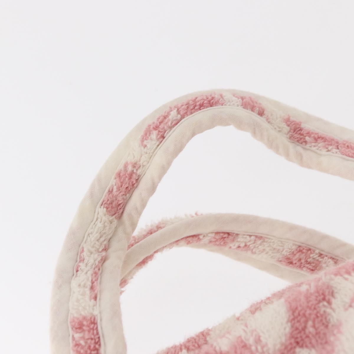 Christian Dior Trotter Canvas Hand Bag Pile Pink Auth 156061