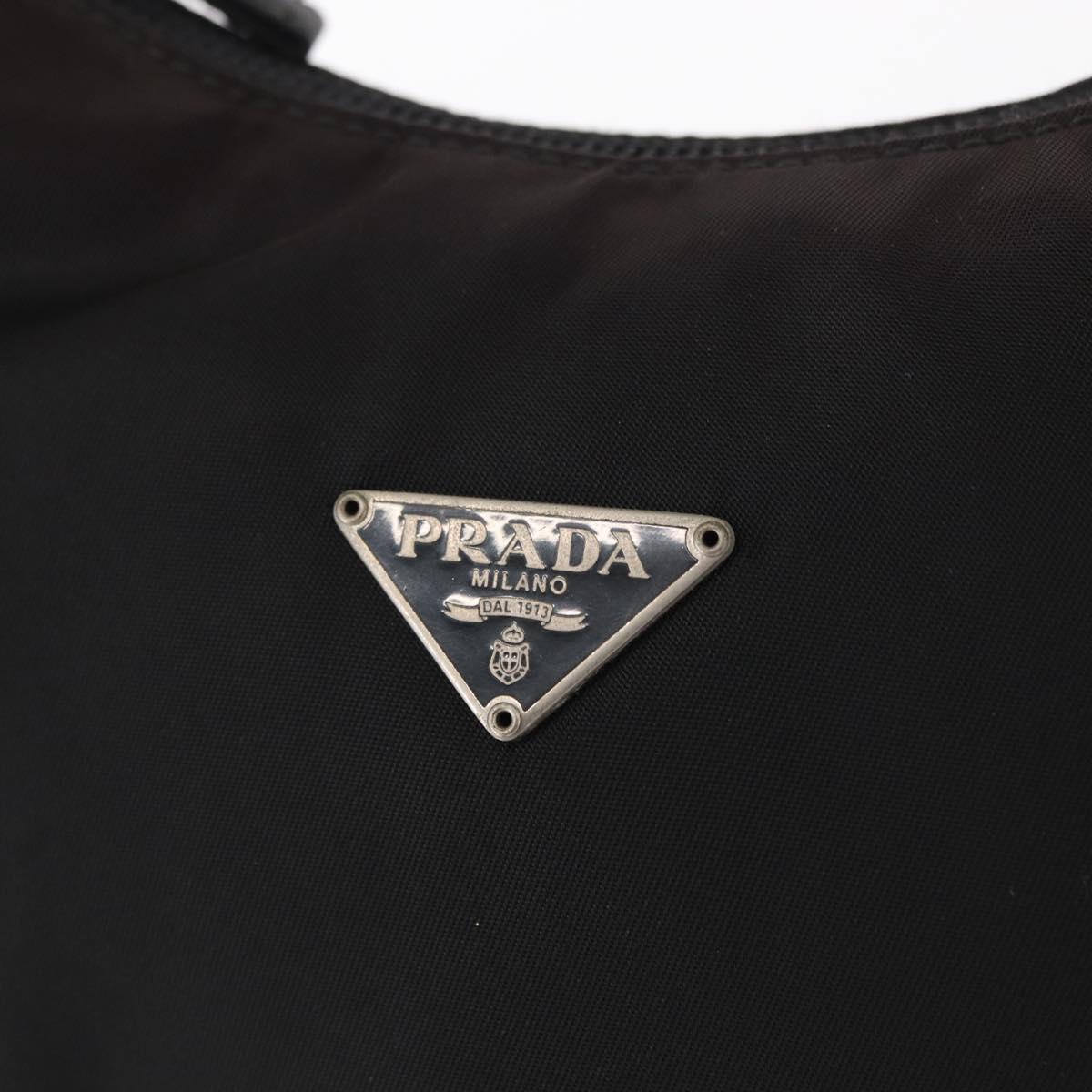PRADA Hand Bag Nylon Black Auth 156063