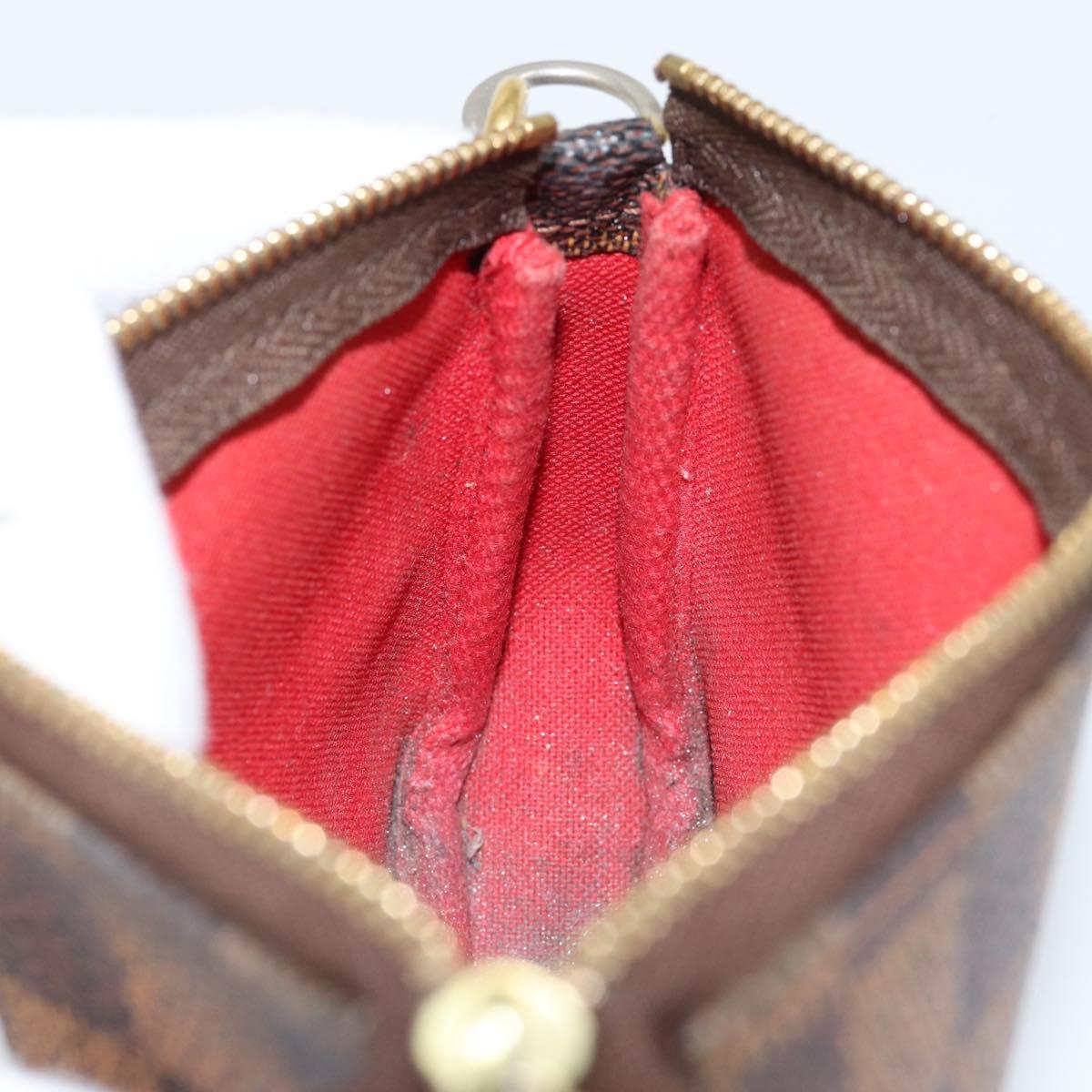 LOUIS VUITTON Damier Ebene Mini Pochette Accessoires Pouch N58009 LV Auth 156078