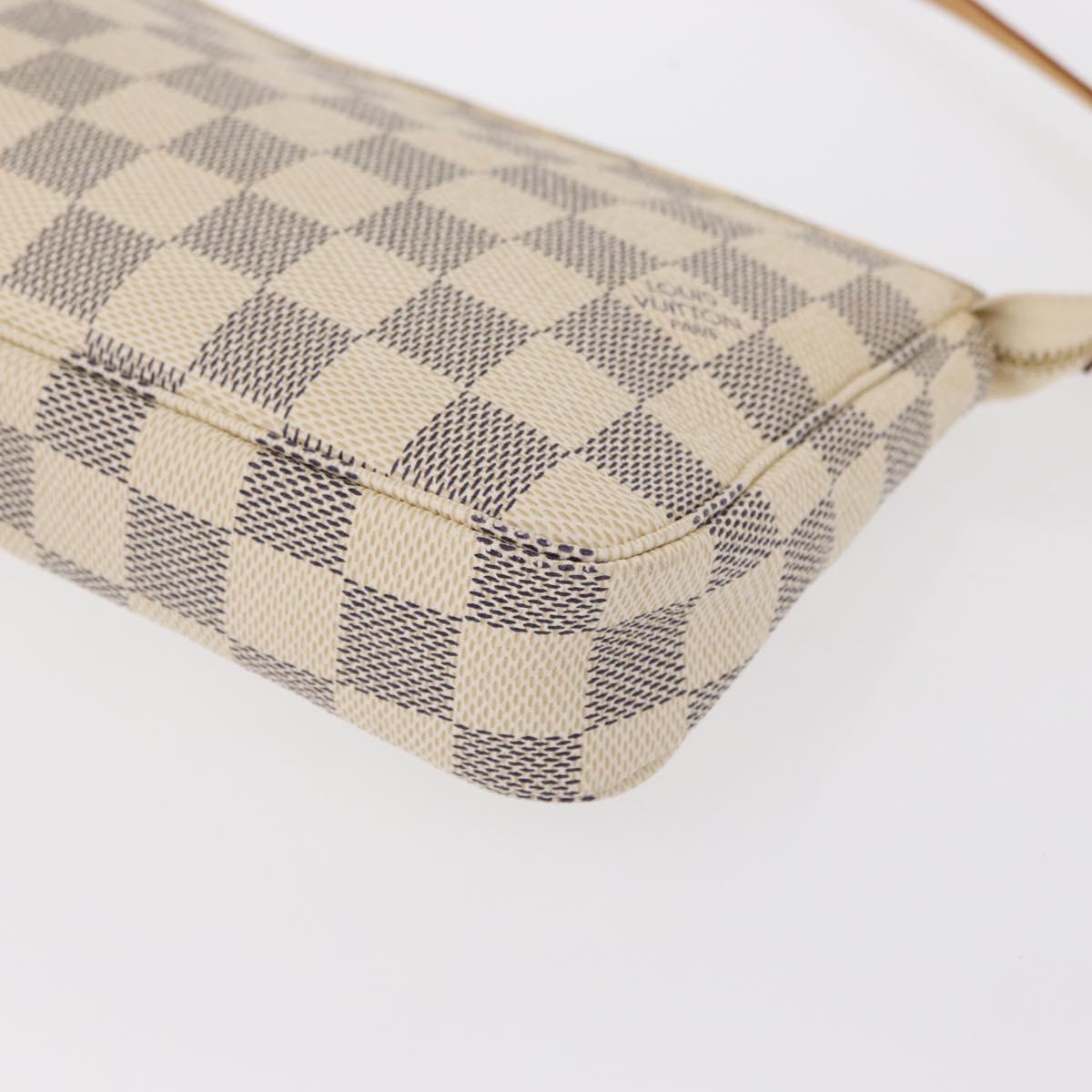 LOUIS VUITTON Damier Azur Pochette Accessoires Pouch N51986 LV Auth 156079