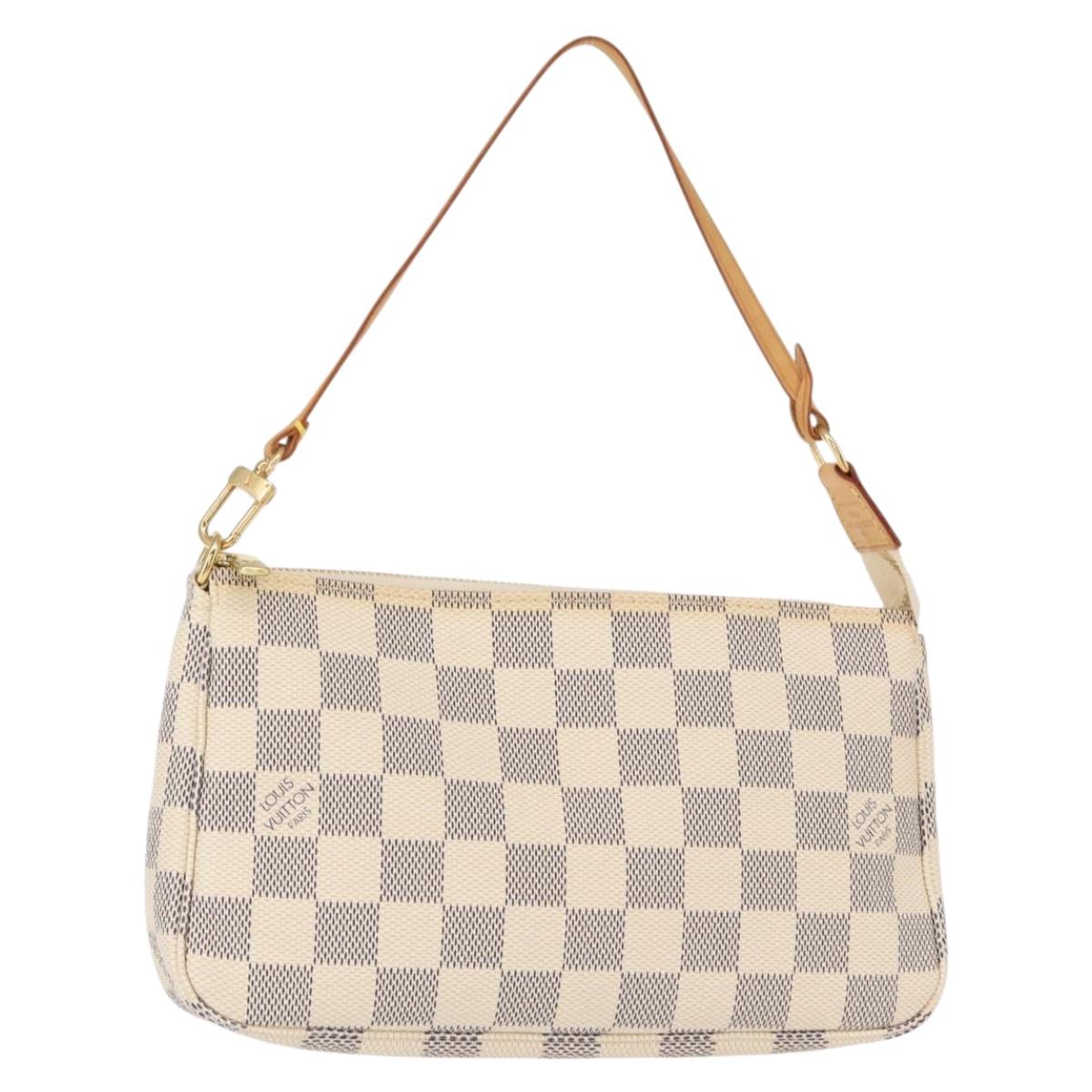 LOUIS VUITTON Damier Azur Pochette Accessoires Pouch N51986 LV Auth 156079