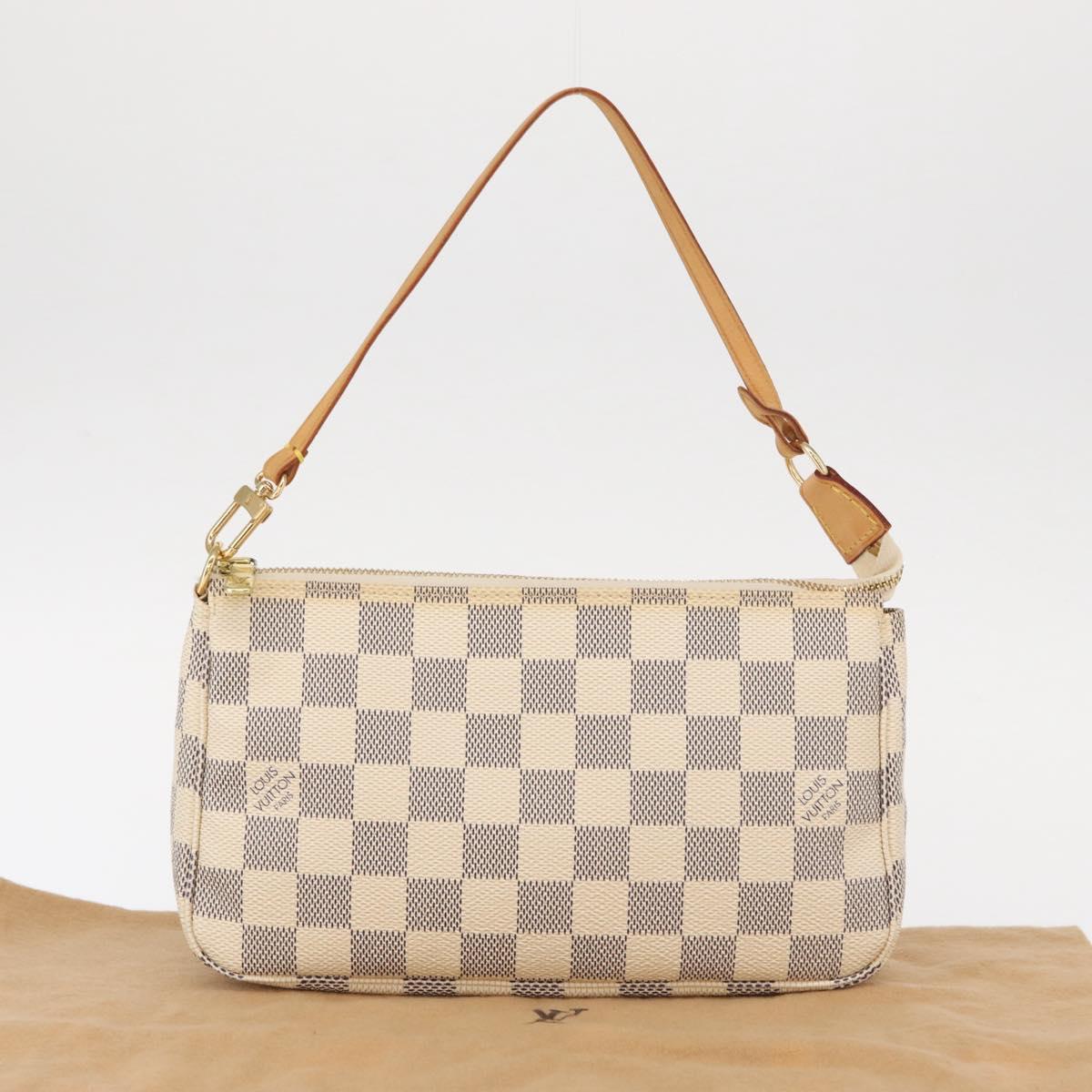 LOUIS VUITTON Damier Azur Pochette Accessoires Pouch N51986 LV Auth 156079