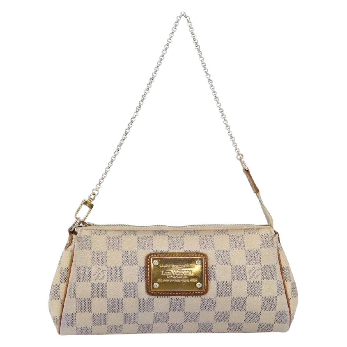 LOUIS VUITTON Damier Azur Eva Shoulder Bag 2way N55214 LV Auth 156080