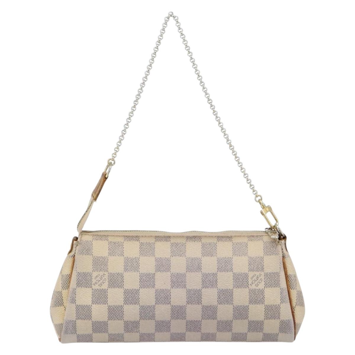 LOUIS VUITTON Damier Azur Eva Shoulder Bag 2way N55214 LV Auth 156080