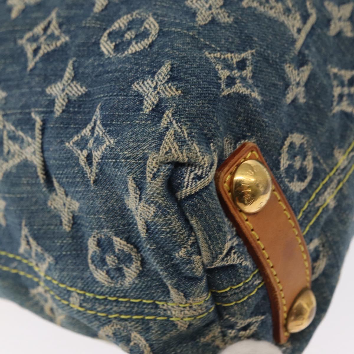 LOUIS VUITTON Monogram Denim Buggy PM Shoulder Bag Blue M95049 LV Auth 156081V