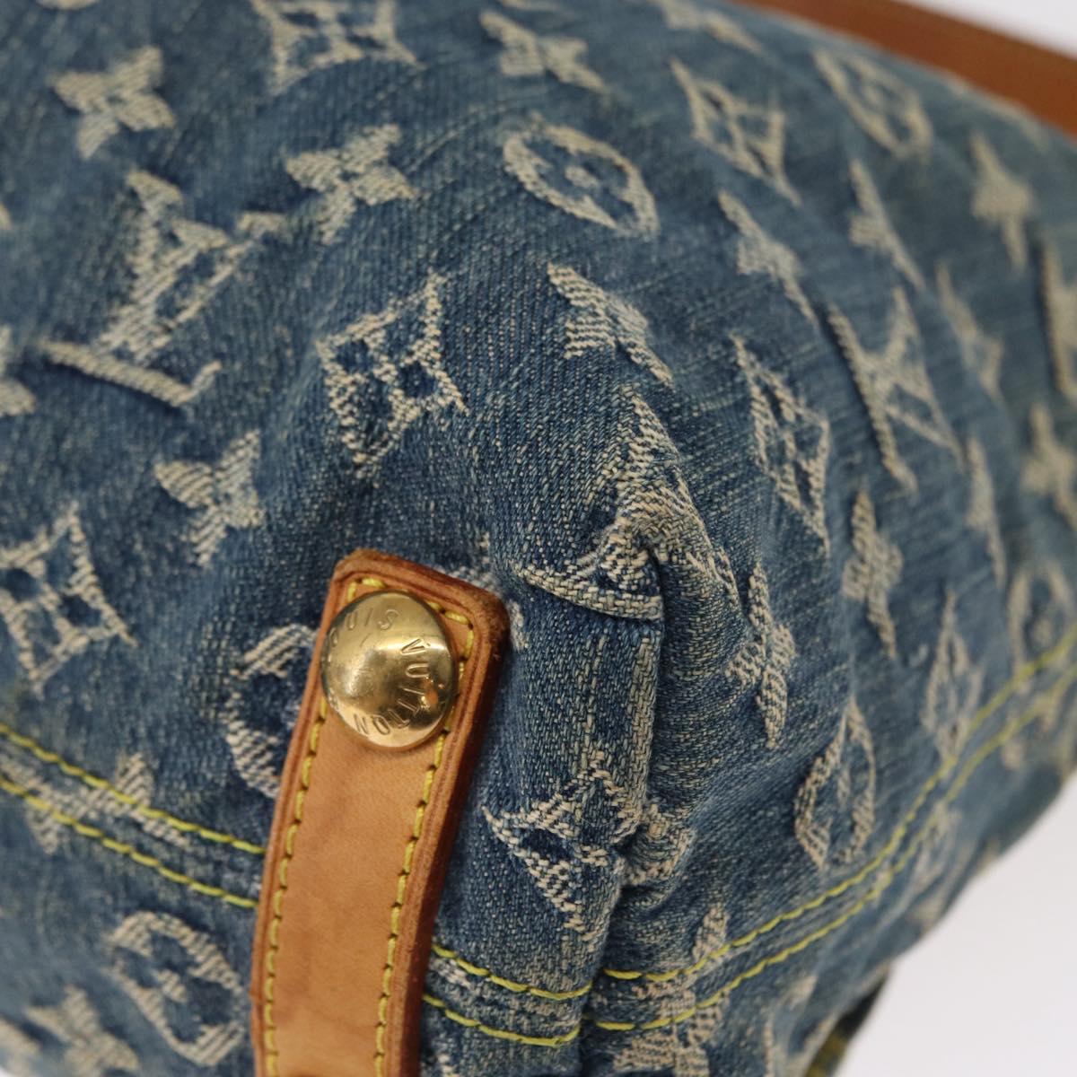 LOUIS VUITTON Monogram Denim Buggy PM Shoulder Bag Blue M95049 LV Auth 156081V