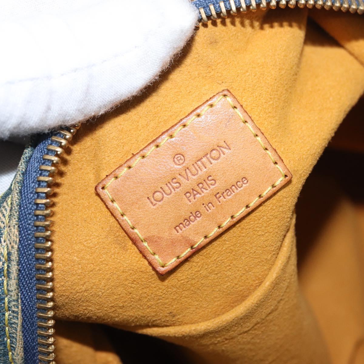 LOUIS VUITTON Monogram Denim Buggy PM Shoulder Bag Blue M95049 LV Auth 156081V