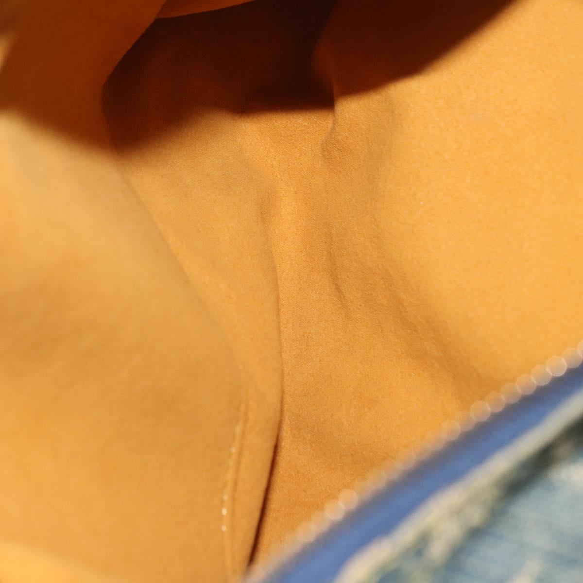 LOUIS VUITTON Monogram Denim Buggy PM Shoulder Bag Blue M95049 LV Auth 156081V