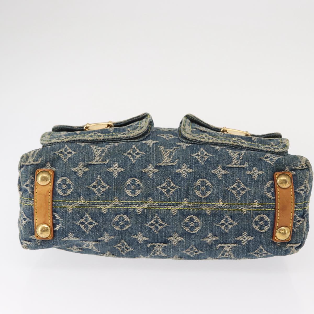 LOUIS VUITTON Monogram Denim Buggy PM Shoulder Bag Blue M95049 LV Auth 156081V
