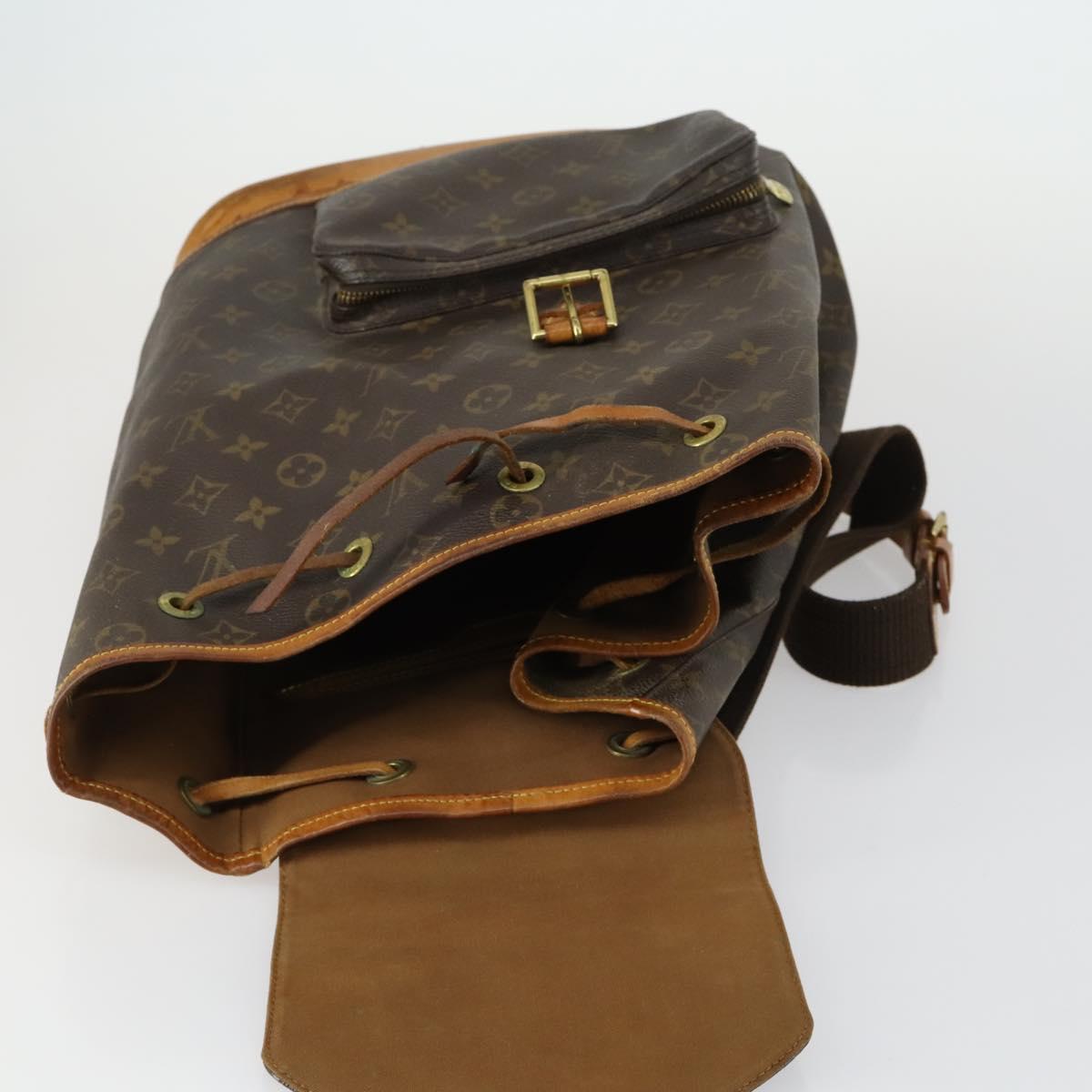 LOUIS VUITTON Monogram Montsouris GM Backpack M51135 LV Auth 156103