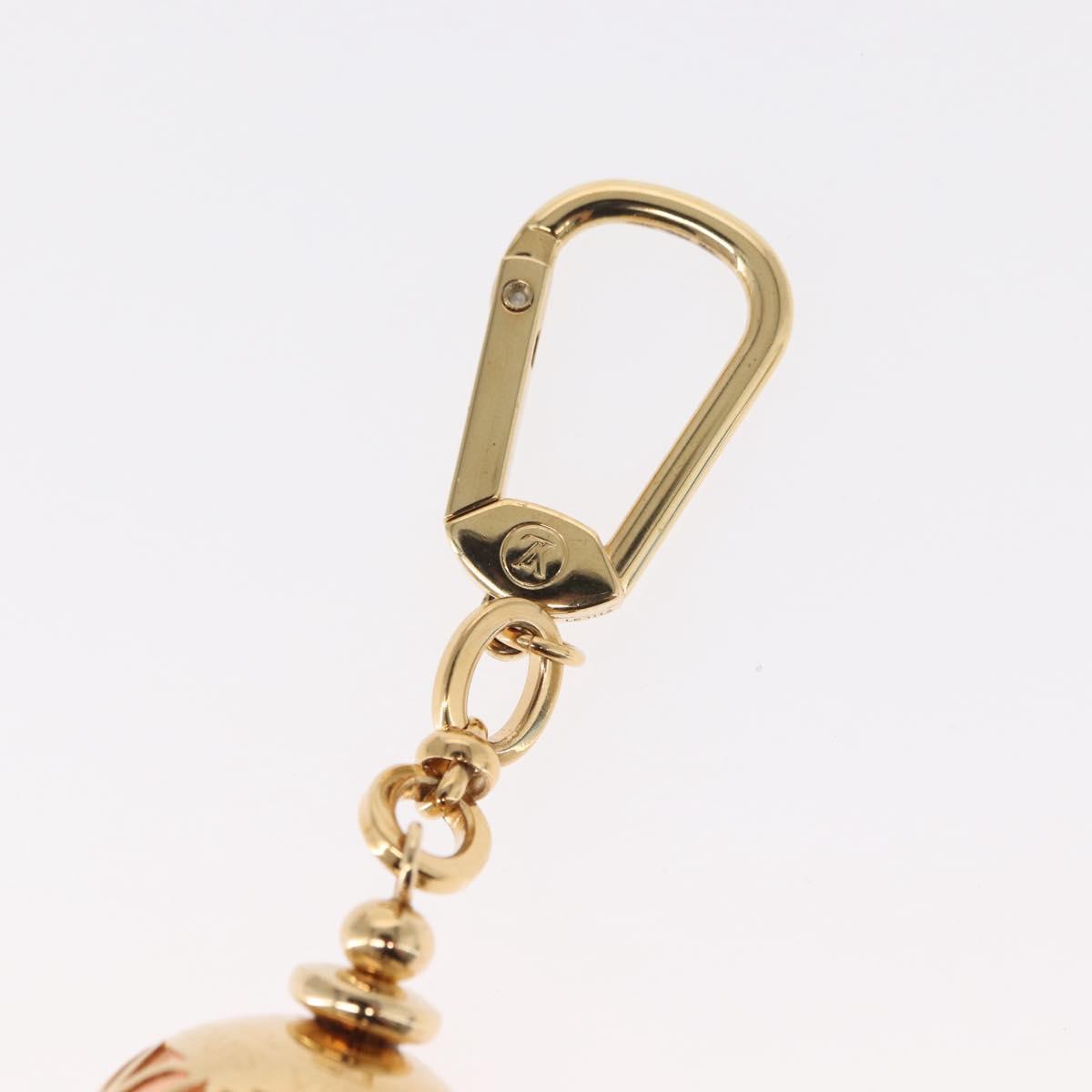LOUIS VUITTON Porte Cles Ice Ball Bag Charm metal Gold M66779 LV Auth 156108M