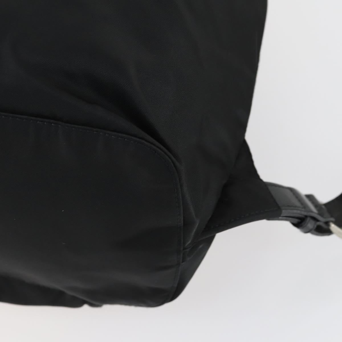 PRADA Backpack Nylon Black Silver Auth 156118