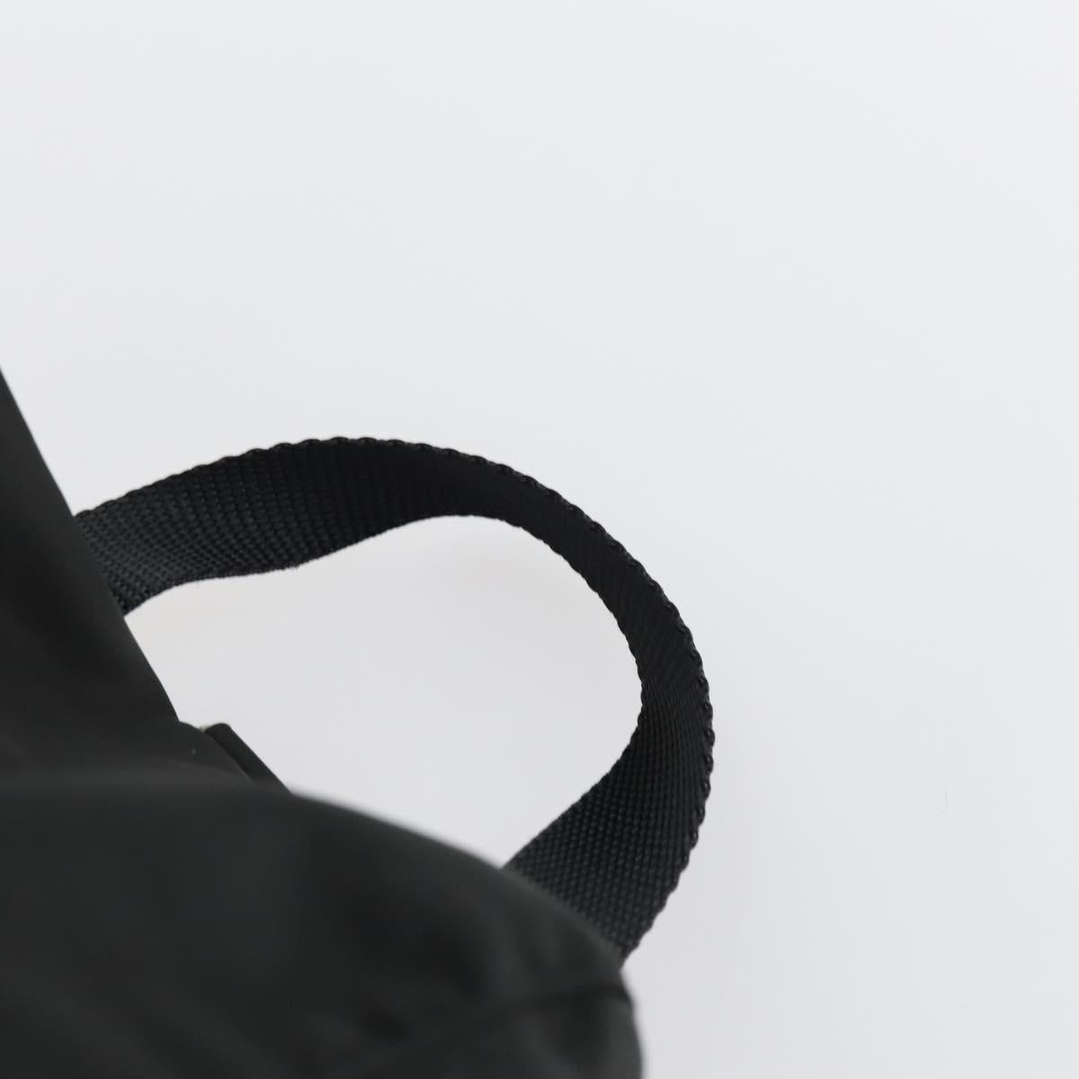 PRADA Backpack Nylon Black Silver Auth 156118