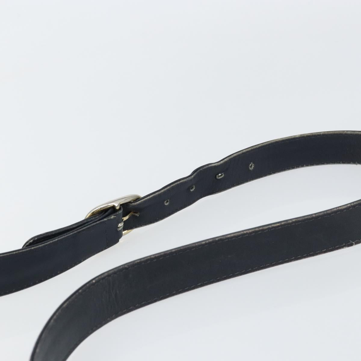 GUCCI GG Supreme Shoulder Bag PVC Navy Gold Auth 156129