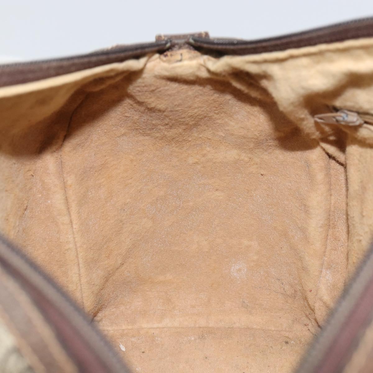 GUCCI GG Supreme Web Sherry Line Boston Bag PVC Beige Gold 010 378 Auth 156155