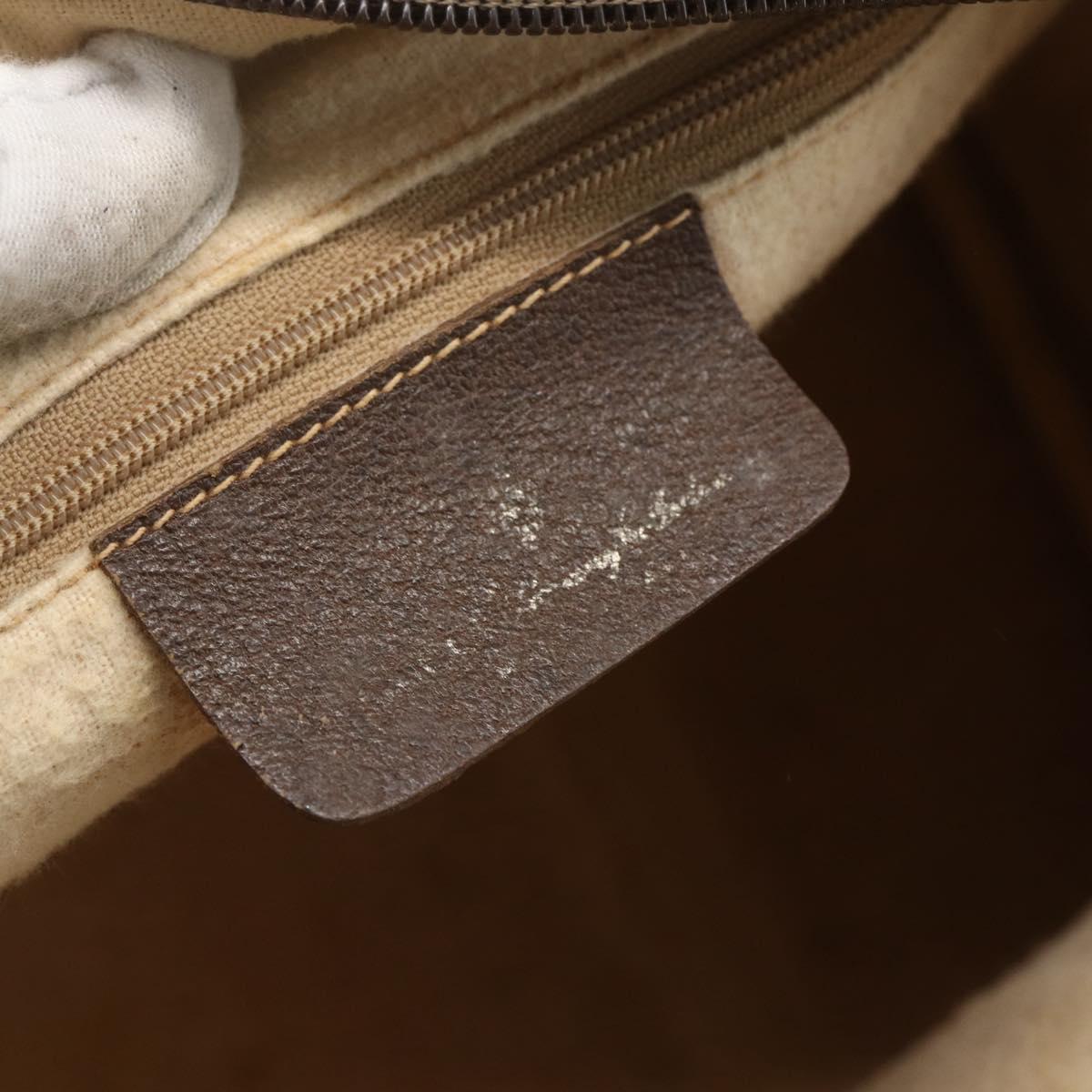 GUCCI GG Supreme Web Sherry Line Boston Bag PVC Beige Gold 40 02 007 Auth 156156