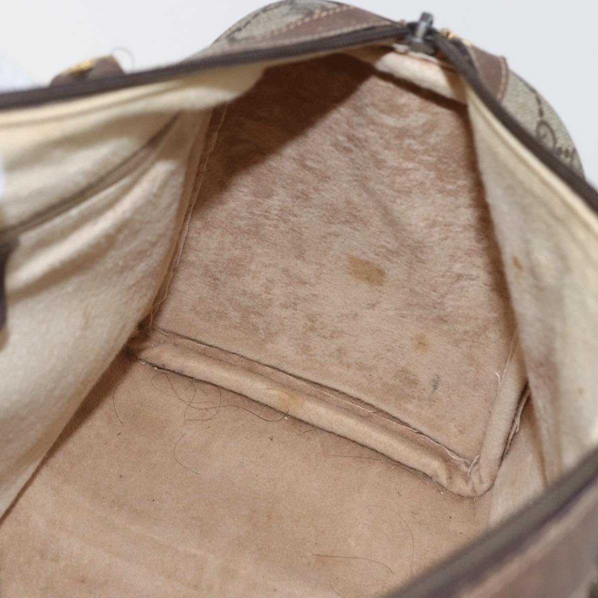 GUCCI GG Supreme Web Sherry Line Boston Bag PVC Beige Gold 40 02 007 Auth 156156