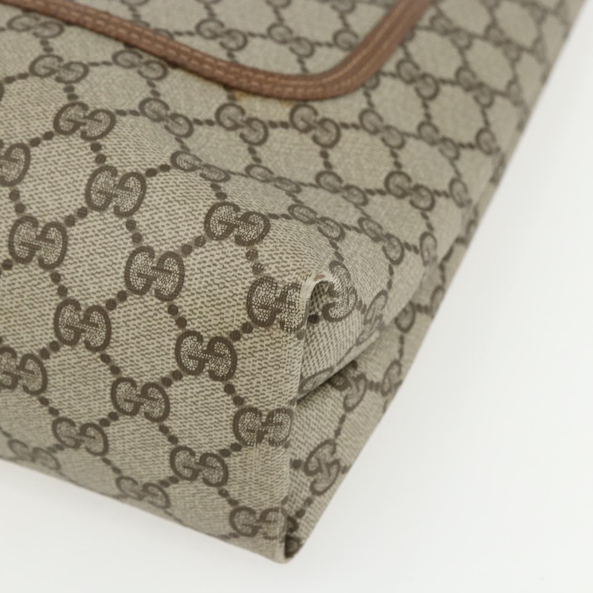 GUCCI GG Supreme Web Sherry Line Tote Bag PVC Beige Red 39 02 003 Auth 156160