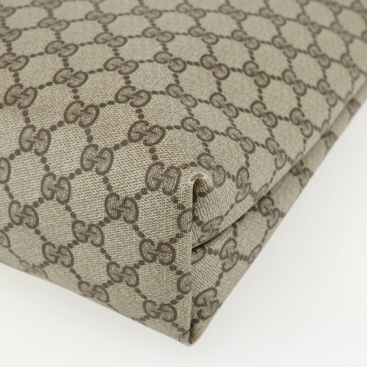 GUCCI GG Supreme Web Sherry Line Tote Bag PVC Beige Red 39 02 003 Auth 156160