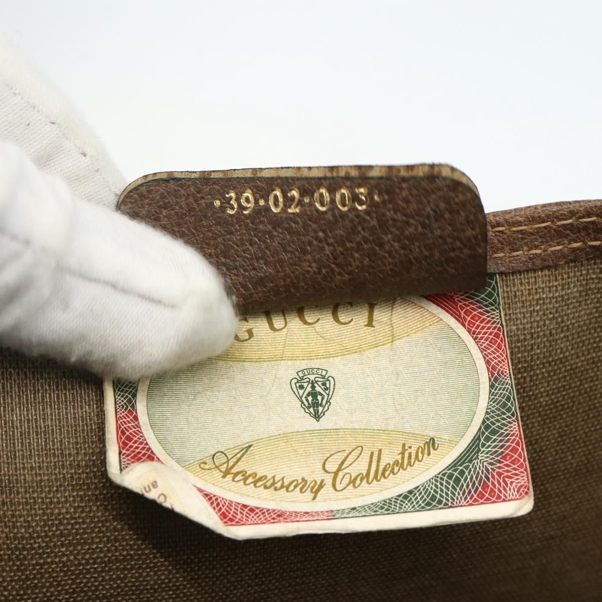 GUCCI GG Supreme Web Sherry Line Tote Bag PVC Beige Red 39 02 003 Auth 156160